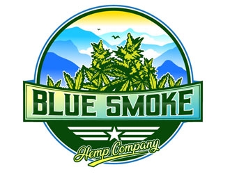 Blue Smoke Hemp Company logo design by logopond