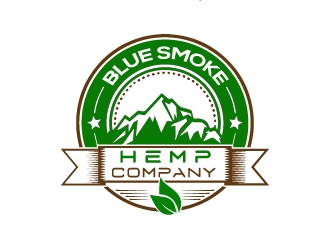 Blue Smoke Hemp Company logo design by fawadyk