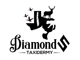 Diamond S Taxidermy  logo design by MAXR