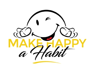 Make happy a habit logo design by MAXR