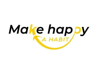 Make happy a habit logo design by uttam