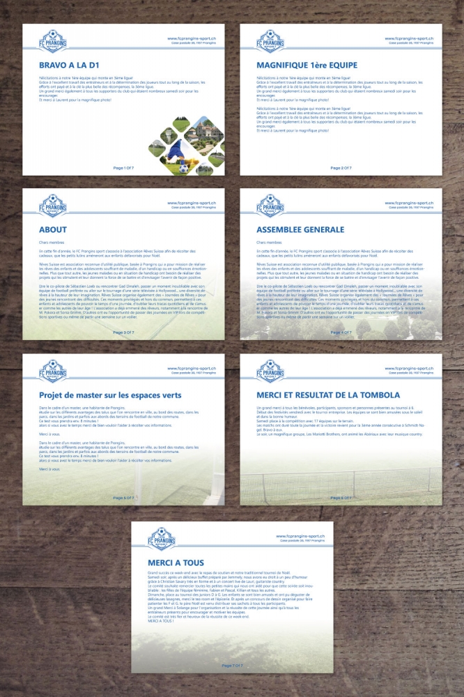 FC Prangins Sport logo design by Boomstudioz