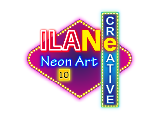 Ilan Creative Neon Art logo design by justin_ezra
