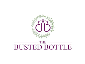 The Busted Bottle logo design by logolady