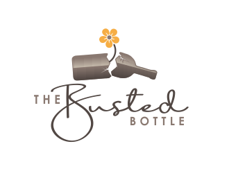 The Busted Bottle logo design by YONK