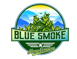 Blue Smoke Hemp Company logo design by gogo