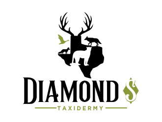 Diamond S Taxidermy  logo design by done