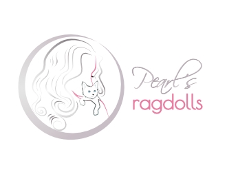 Pearls Ragdolls logo design by AikoLadyBug