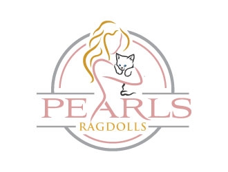 Pearls Ragdolls logo design by invento