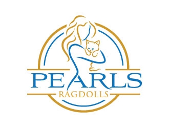 Pearls Ragdolls logo design by invento