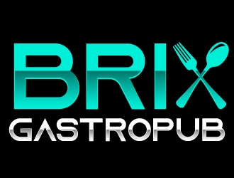 Brix Gastropub logo design by ElonStark