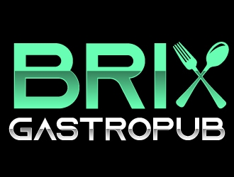 Brix Gastropub logo design by ElonStark