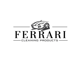 Ferrari Cleaning Products logo design by Erasedink