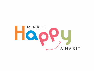 Make happy a habit logo design by Louseven