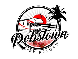 Robstown RV Resort logo design by DreamLogoDesign