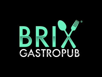 Brix Gastropub logo design by Manolo