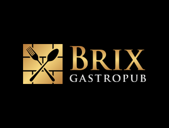 Brix Gastropub logo design by lexipej