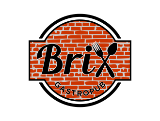 Brix Gastropub logo design by done