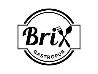 Brix Gastropub logo design by done