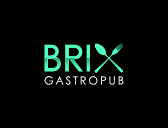 Brix Gastropub logo design by ubai popi
