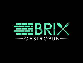 Brix Gastropub logo design by ubai popi