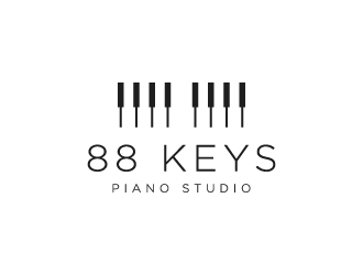 88 Keys Piano Studio logo design by Janee