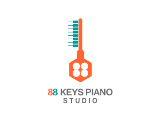 88 Keys Piano Studio logo design by Haziqah