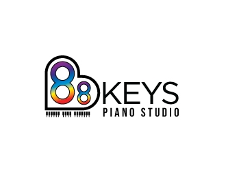 88 Keys Piano Studio logo design by Foxcody