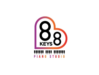 88 Keys Piano Studio logo design by Foxcody