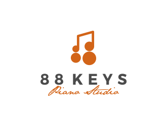88 Keys Piano Studio logo design by SmartTaste