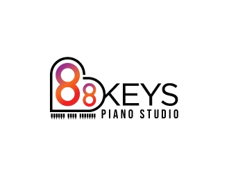 88 Keys Piano Studio logo design by Foxcody