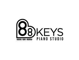 88 Keys Piano Studio logo design by Foxcody