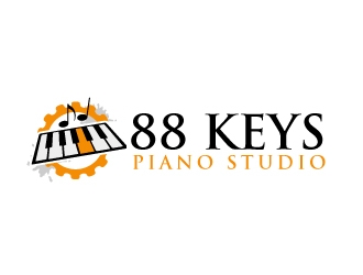 88 Keys Piano Studio logo design by ElonStark