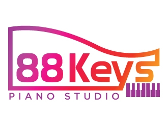 88 Keys Piano Studio logo design by MonkDesign