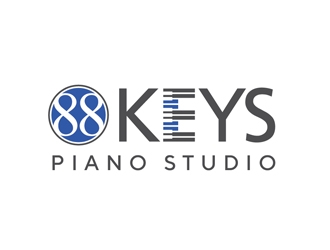 88 Keys Piano Studio logo design by Roma