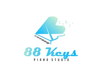 88 Keys Piano Studio logo design by Project48