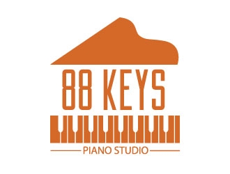88 Keys Piano Studio logo design by Suvendu