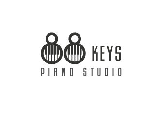 88 Keys Piano Studio logo design by mppal