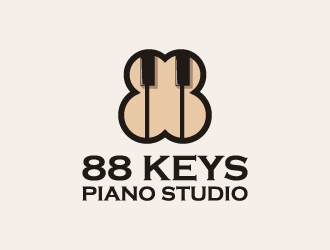 88 Keys Piano Studio logo design by blink