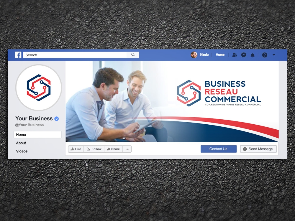 BUSINESS RESEAU COMMERCIAL logo design by Kindo