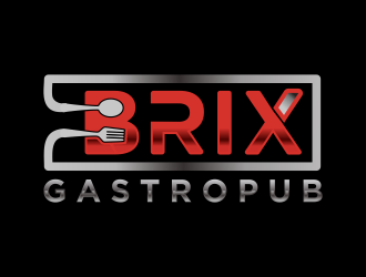 Brix Gastropub logo design by Mahrein