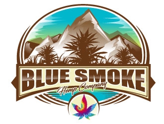 Blue Smoke Hemp Company logo design by Suvendu