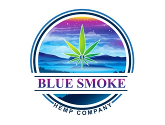 Blue Smoke Hemp Company logo design by frontrunner