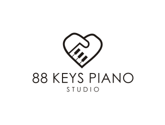 88 Keys Piano Studio logo design by scolessi