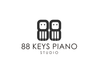 88 Keys Piano Studio logo design by scolessi