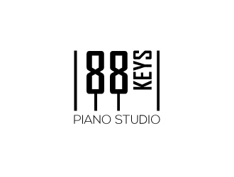 88 Keys Piano Studio logo design by artbitin