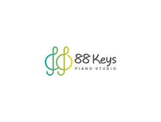 88 Keys Piano Studio logo design by Haziqah