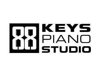 88 Keys Piano Studio logo design by Coolwanz
