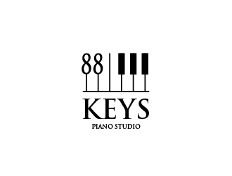 88 Keys Piano Studio logo design by pollo