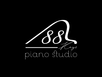 88 Keys Piano Studio logo design by artbitin